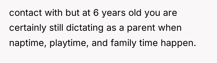 contact with but at 6 years old you are certainly...
