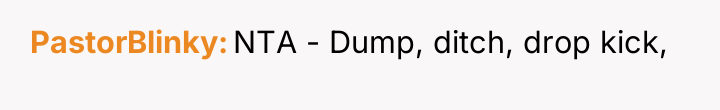 PastorBlinky NTA - Dump, ditch, drop kick,