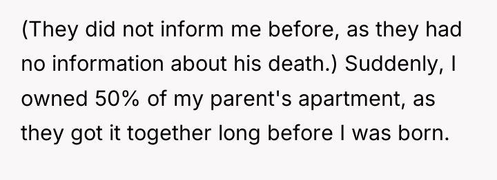 (They did not inform me before, as they had no...