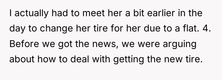 I actually had to meet her a bit earlier in...