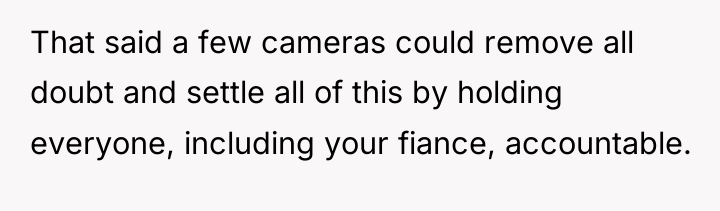 That said a few cameras could remove all doubt and...