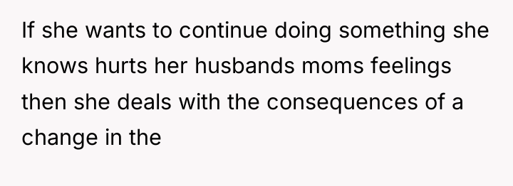 If she wants to continue doing something she knows hurts...
