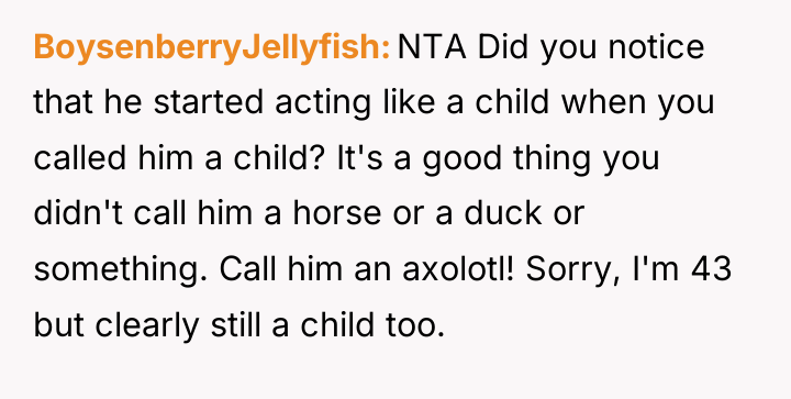BoysenberryJellyfish NTA Did you notice that he started acting like...