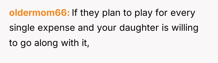oldermom66 If they plan to play for every single expense...