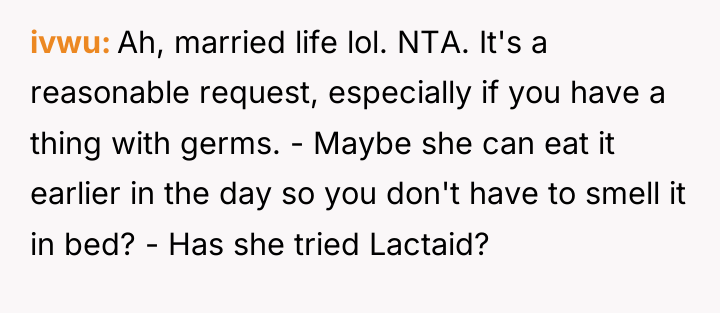 ivwu Ah, married life lol. NTA. It's a reasonable request,...