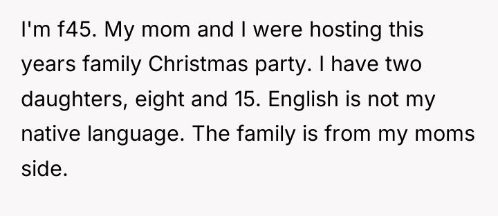 I'm f45. My mom and I were hosting this years...