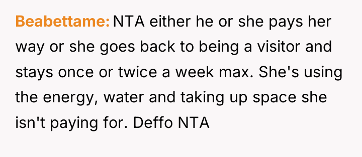 Beabettame NTA either he or she pays her way or...