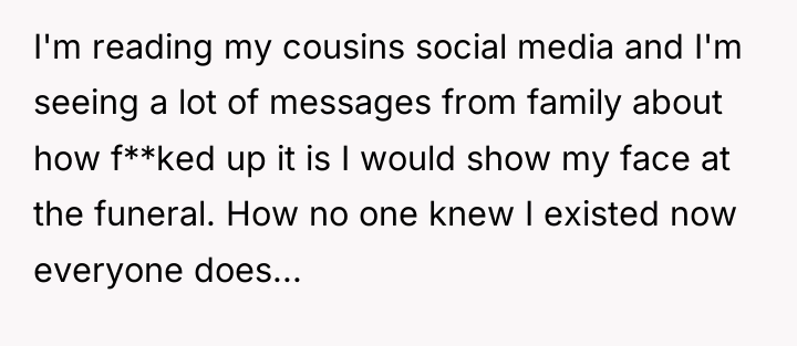 I'm reading my cousins social media and I'm seeing a...
