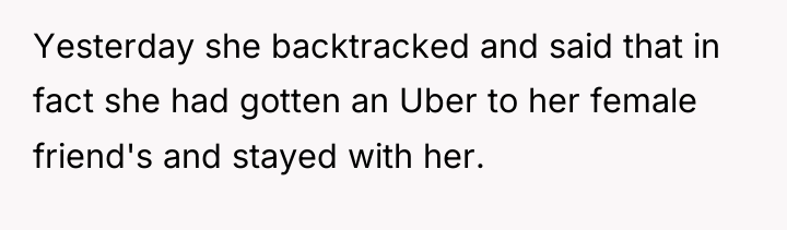 Yesterday she backtracked and said that in fact she had...