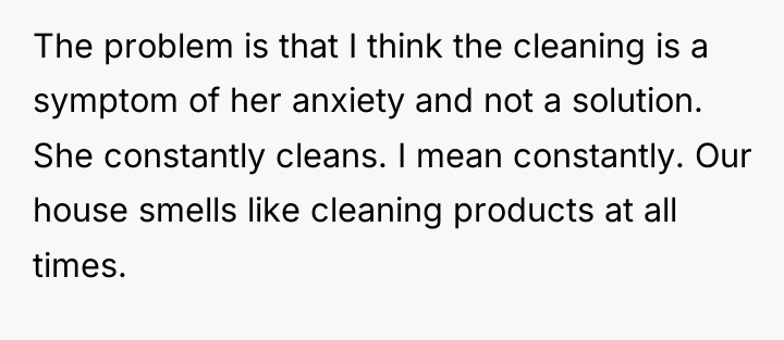 The problem is that I think the cleaning is a...