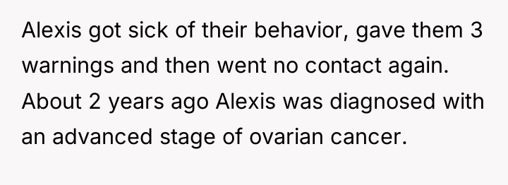 Alexis got sick of their behavior, gave them 3 warnings...