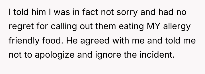 I told him I was in fact not sorry and...