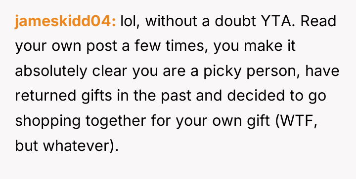 jameskidd04 lol, without a doubt YTA. Read your own post...