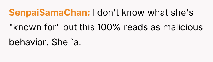 SenpaiSamaChan I don't know what she's "known for" but this...