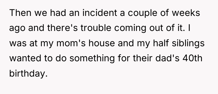 Then we had an incident a couple of weeks ago...