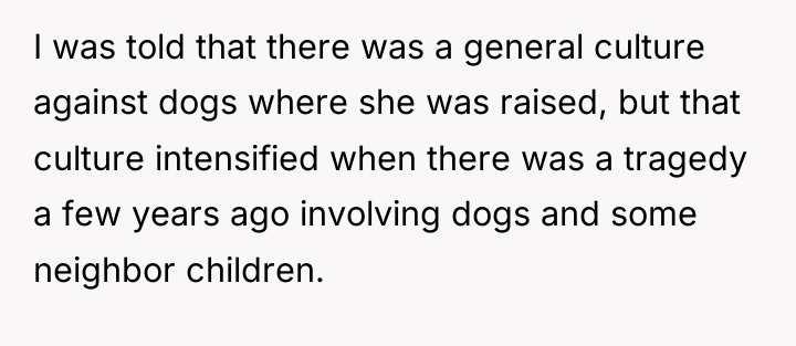 I was told that there was a general culture against...