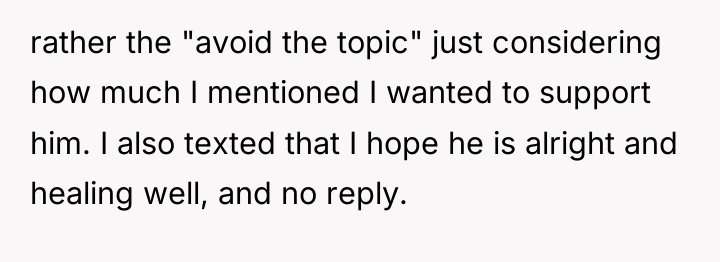 rather the "avoid the topic" just considering how much I...