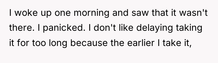 I woke up one morning and saw that it wasn't...