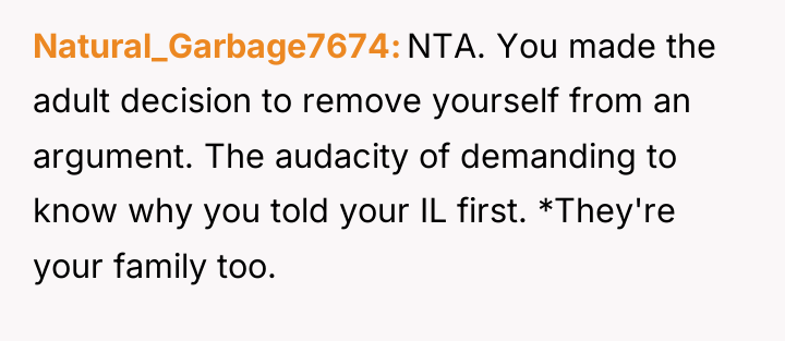 Natural_Garbage7674 NTA. You made the adult decision to remove yourself...