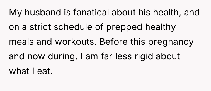 My husband is fanatical about his health, and on a...