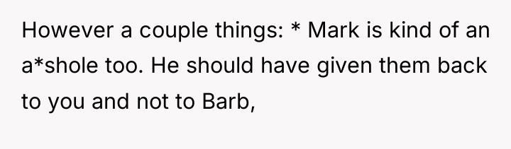 However a couple things: * Mark is kind of an...