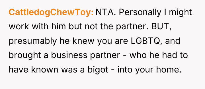 CattledogChewToy NTA. Personally I might work with him but not...