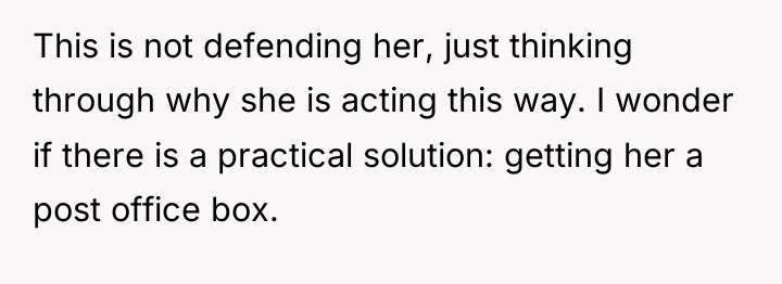 This is not defending her, just thinking through why she...