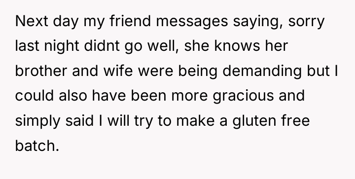Next day my friend messages saying, sorry last night didnt...