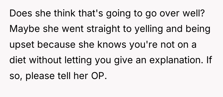 Does she think that's going to go over well? Maybe...