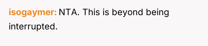 isogaymer NTA. This is beyond being interrupted.