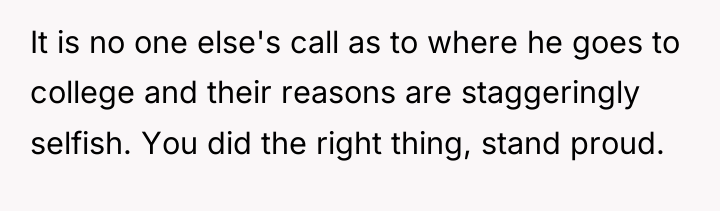 It is no one else's call as to where he...