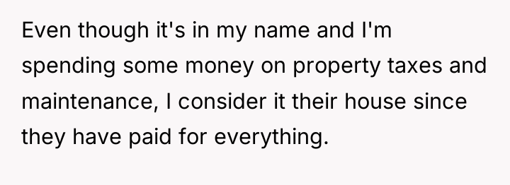 Even though it's in my name and I'm spending some...