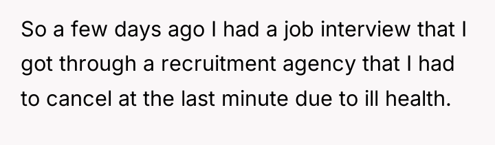 So a few days ago I had a job interview...