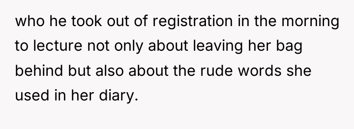 who he took out of registration in the morning to...