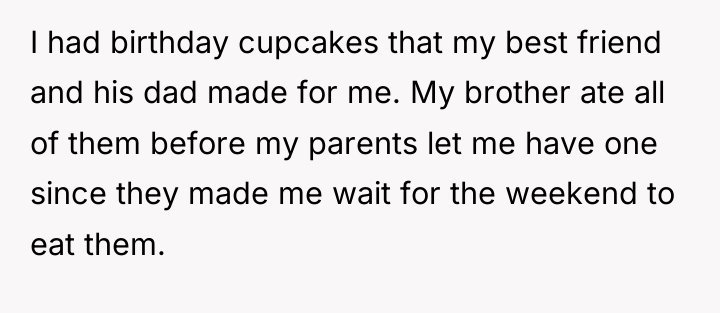 I had birthday cupcakes that my best friend and his...
