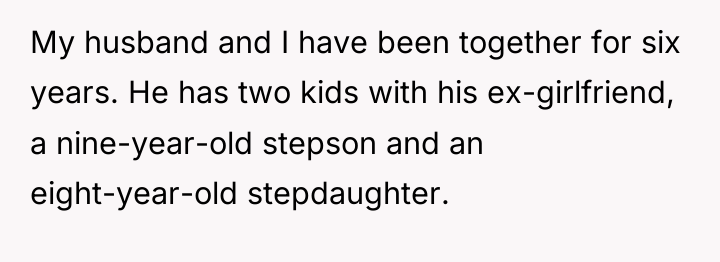 My husband and I have been together for six years....
