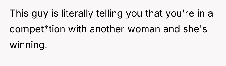 This guy is literally telling you that you're in a...