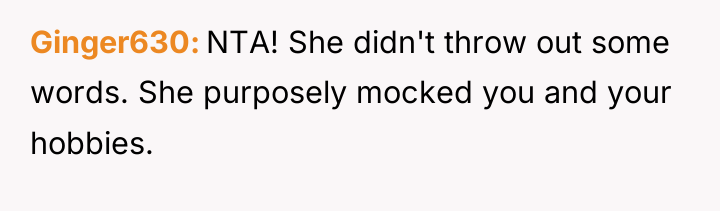 Ginger630 NTA! She didn't throw out some words. She purposely...