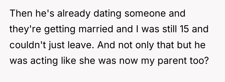 Then he's already dating someone and they're getting married and...