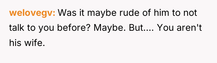welovegv Was it maybe rude of him to not talk...