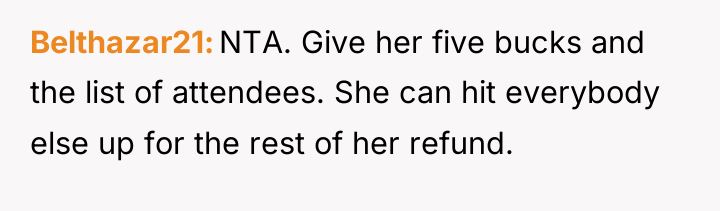 Belthazar21 NTA. Give her five bucks and the list of...