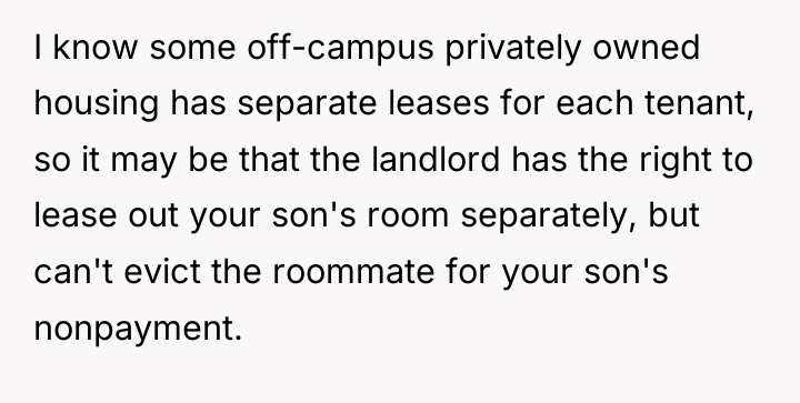 I know some off-campus privately owned housing has separate leases...