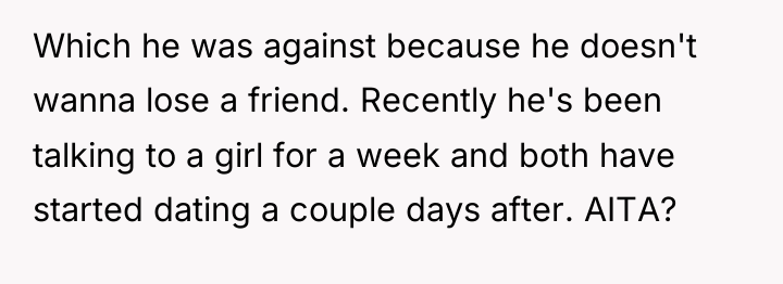 Which he was against because he doesn't wanna lose a...
