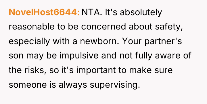NovelHost6644 NTA. It's absolutely reasonable to be concerned about safety,...