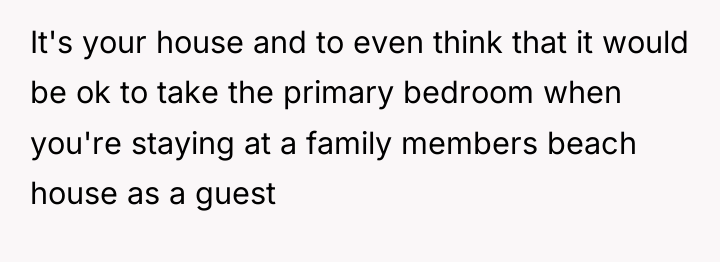 It's your house and to even think that it would...