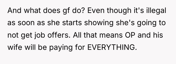 And what does gf do? Even though it's illegal as...