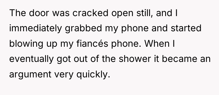 The door was cracked open still, and I immediately grabbed...