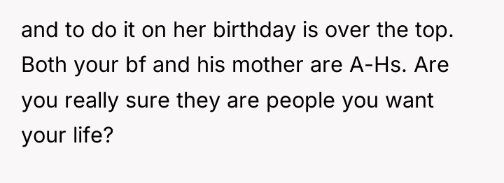 and to do it on her birthday is over the...