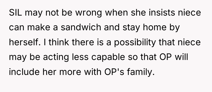 SIL may not be wrong when she insists niece can...