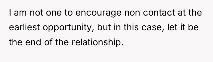 I am not one to encourage non contact at the...